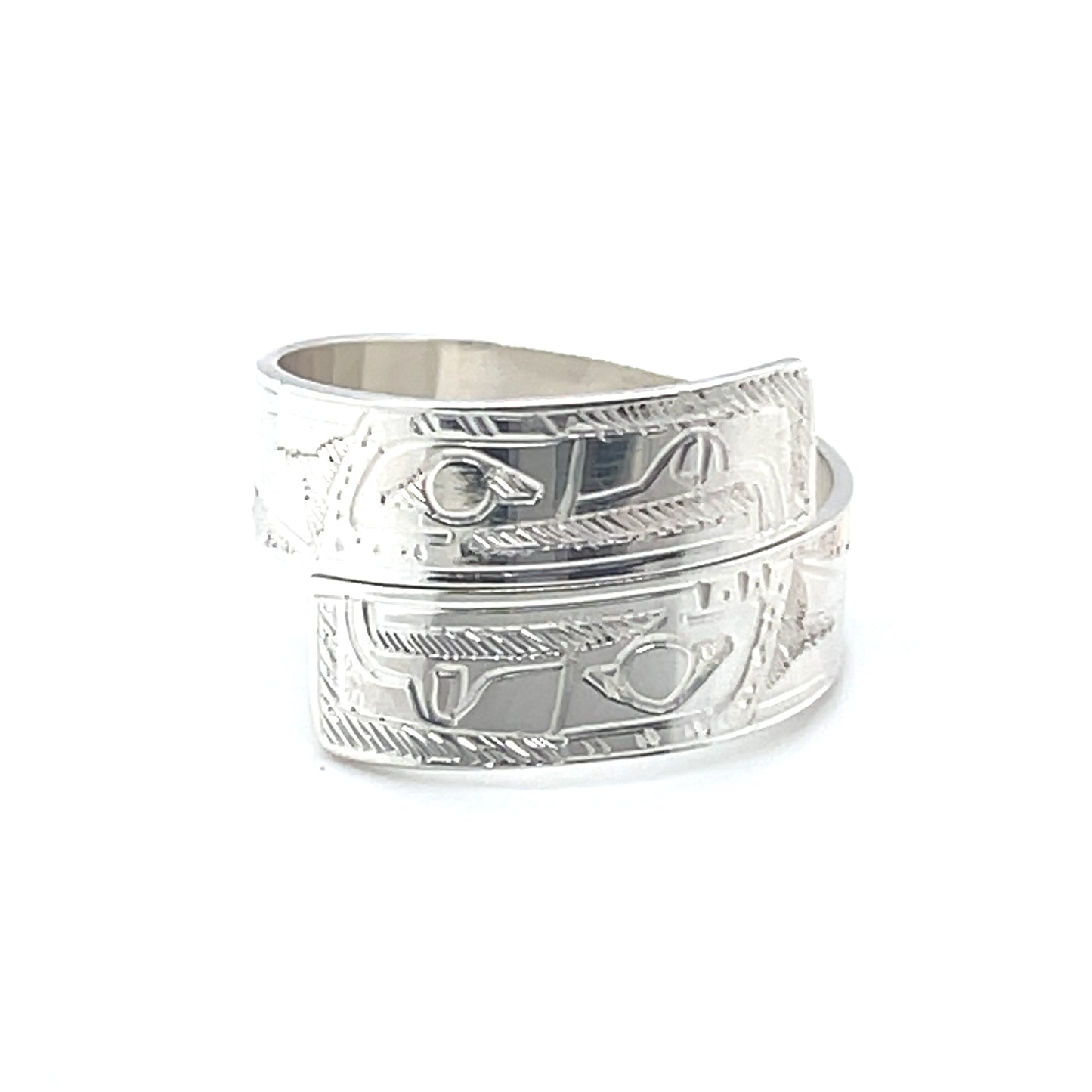 Ring - Sterling Silver - Wrap - 1/4" - Eagles