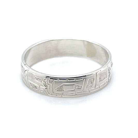 Ring - Sterling Silver - 3/16" - Wolf