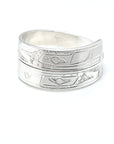 Ring - Sterling Silver - Wrap - 3/16" - Eagles - Size 7.5