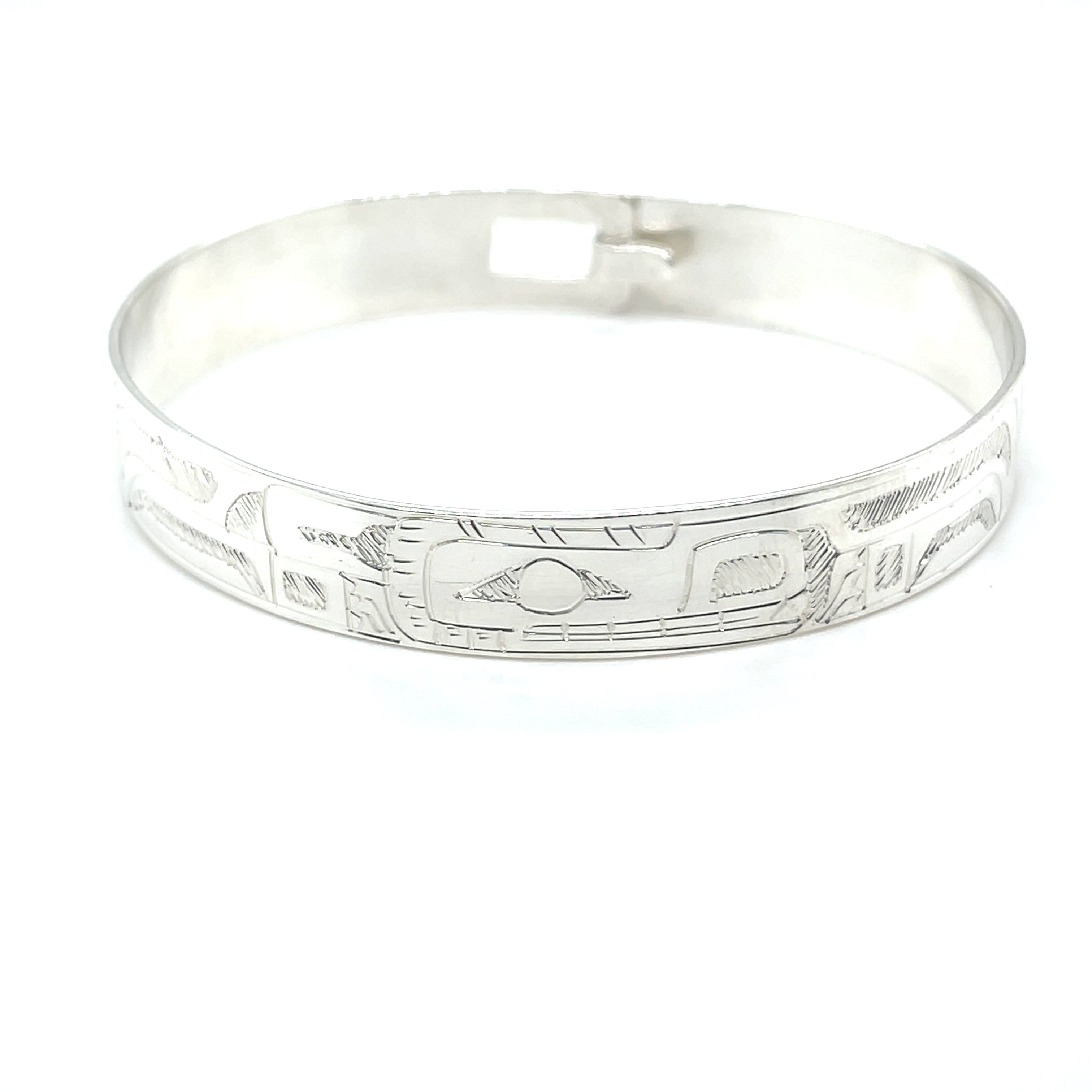 Bangle - Sterling Silver - 3/8&quot; - Bear