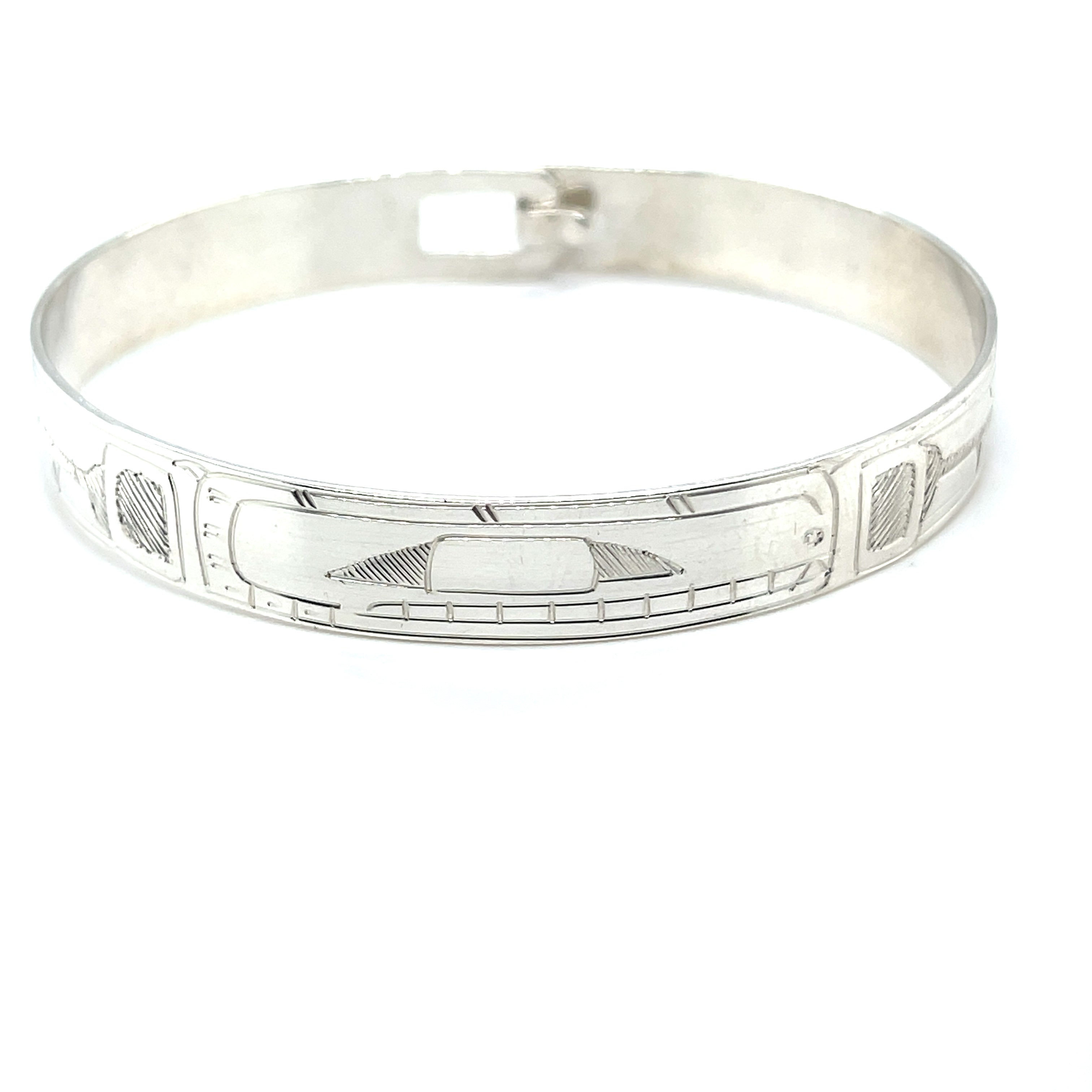 Bangle - Sterling Silver - 3/8&quot; - Orca