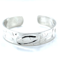 Bracelet - Sterling Silver - 1/2" - Orca with Raven Fin