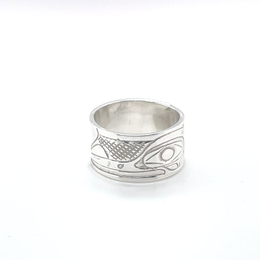 Ring - Sterling Silver - 3/8" -  Hummingbird