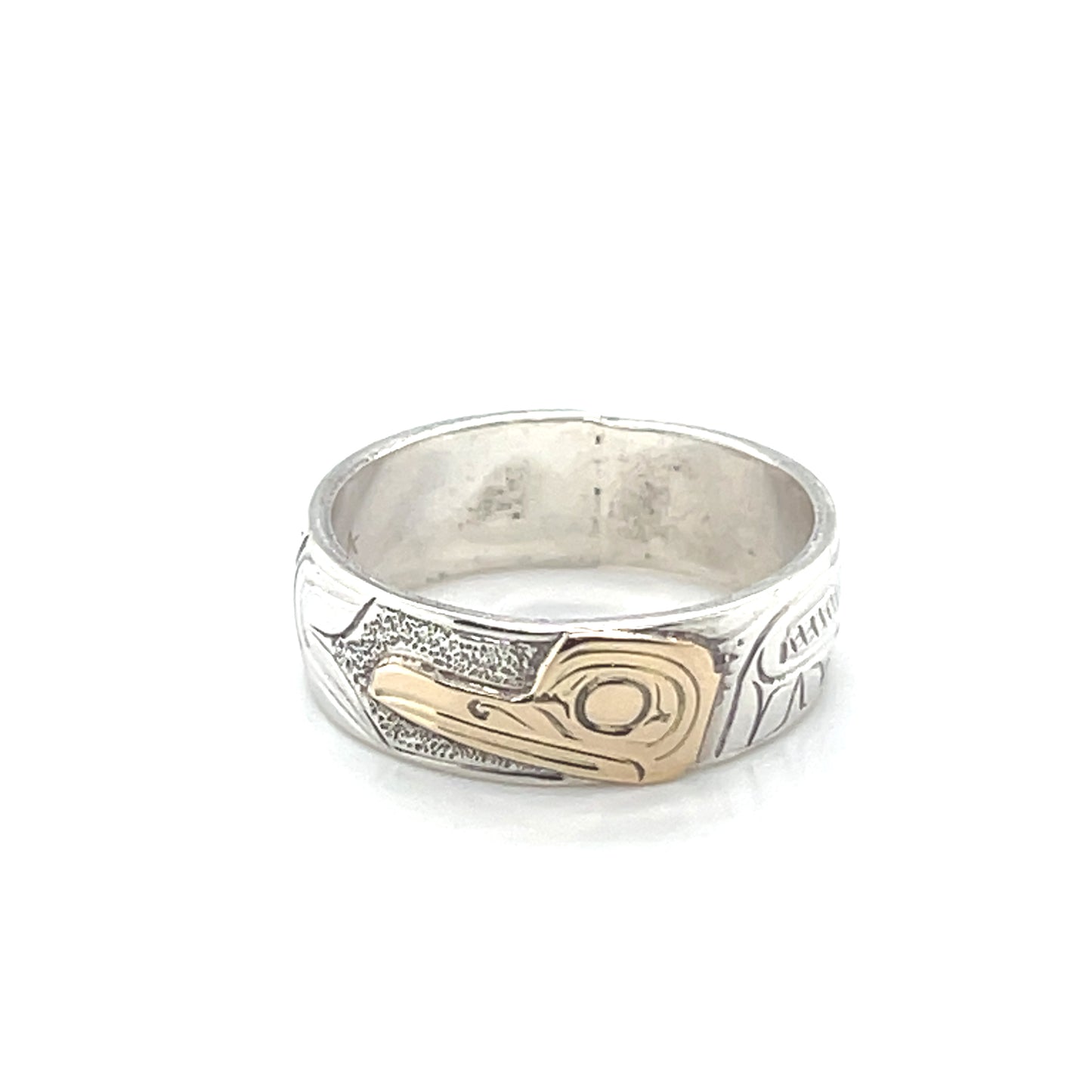 Ring - Gold & Silver - 1/4" - Hummingbird - Size 8