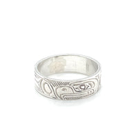 Ring - Sterling Silver - 1/4" - Eagle - Size 8