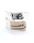 Ring - Wrap - Gold & Silver - 5/16" - Salmon - size 8