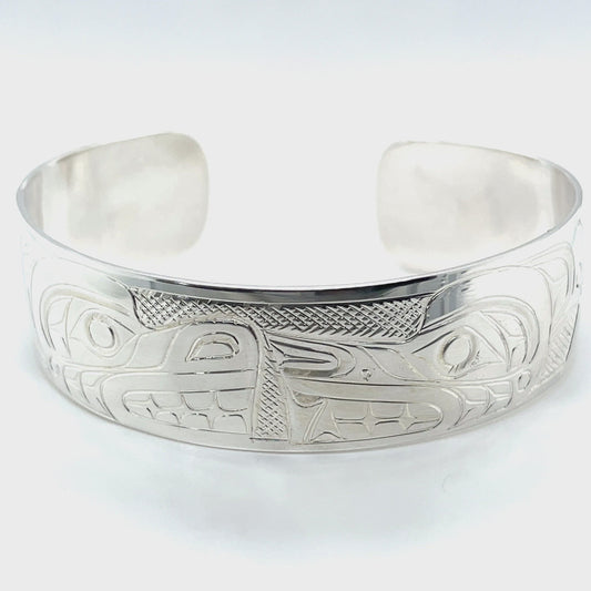 Bracelet - Sterling Silver - 3/4" - Bear & Wolf