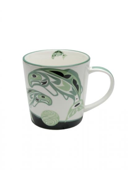 Mug - Porcelain - Green Salmon