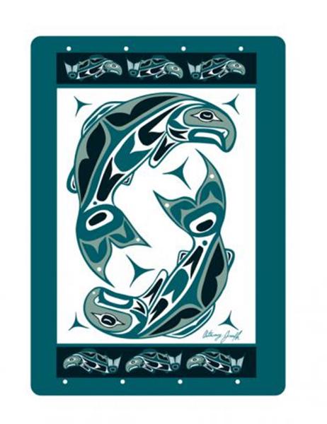 Playing Cards - Green Salmon