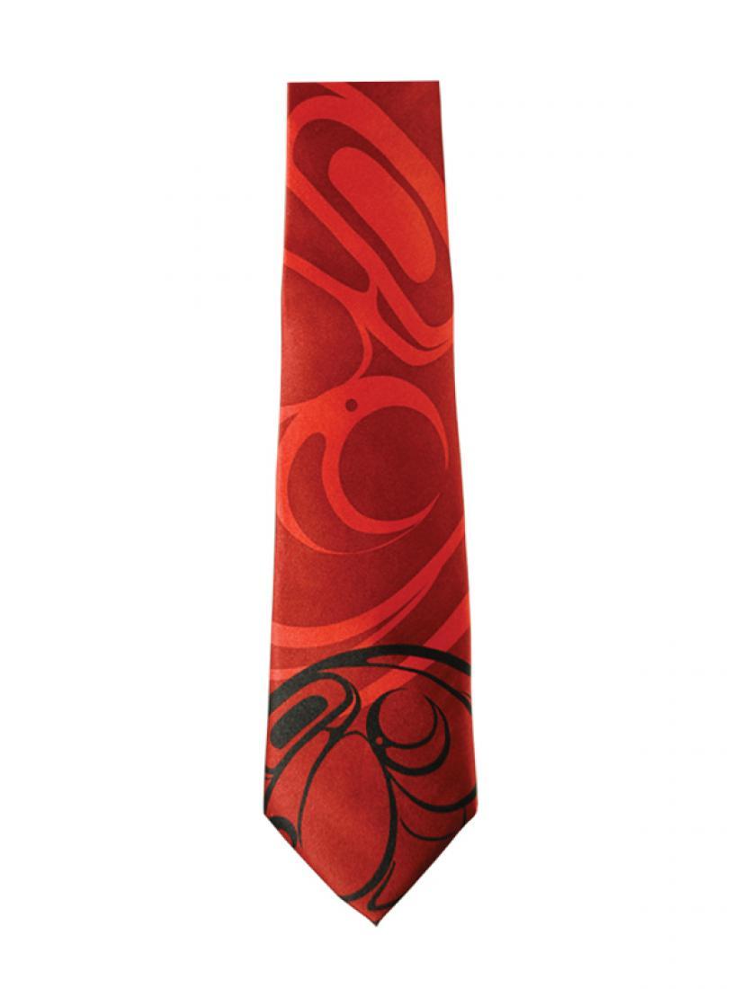 Tie - Silk - Raven - Red