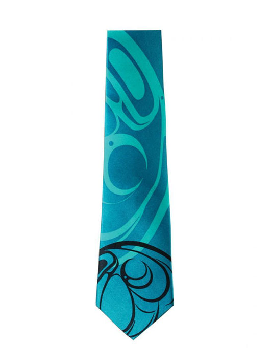 Tie - Silk - Raven - Turquoise