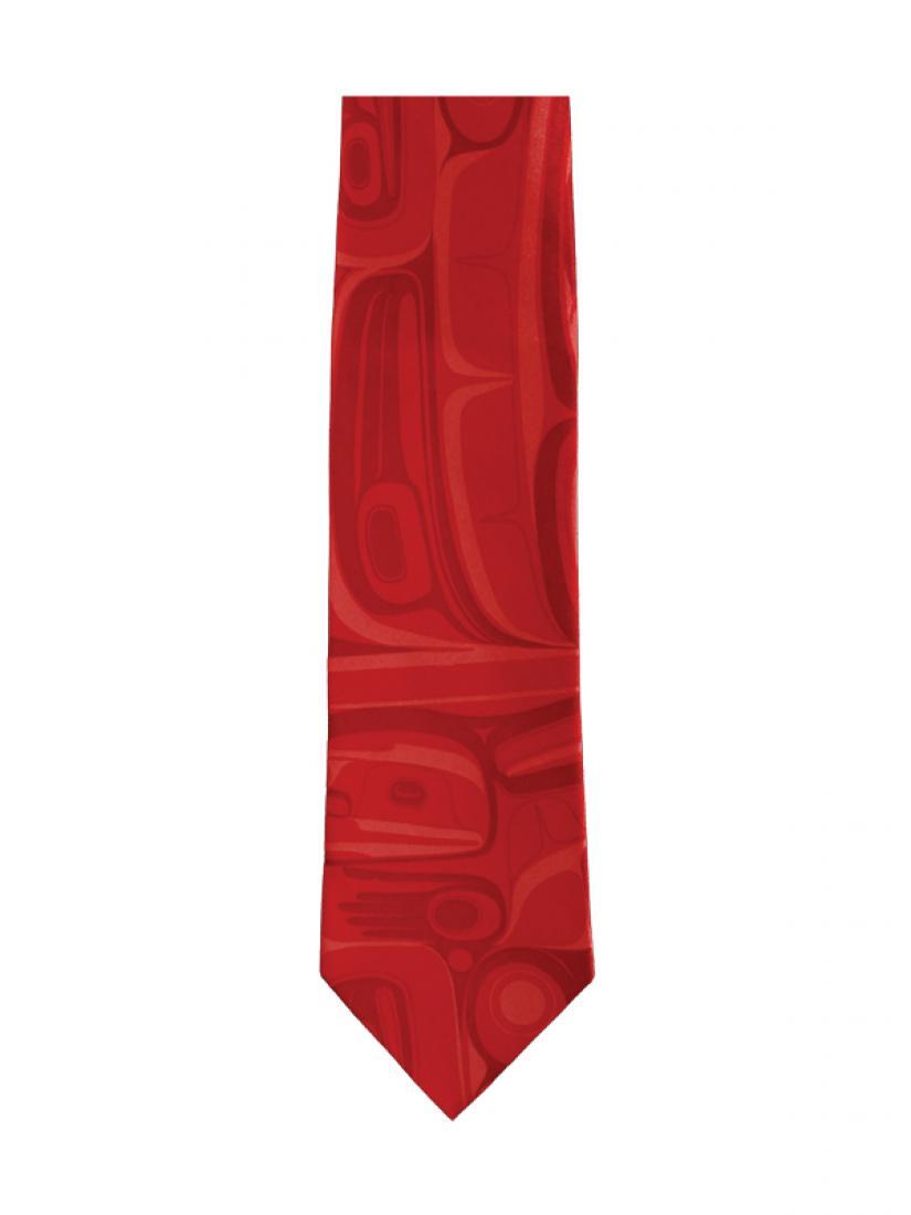 Tie - Silk - Raven Transforming - Red