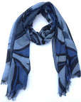 Shawl - Poly Woven - Raven - Blue