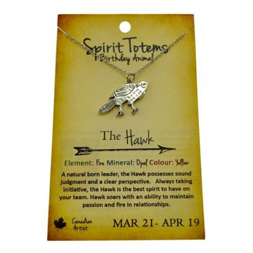 Necklace - Hawk Spirit Totem - Mar 21-Apr 19