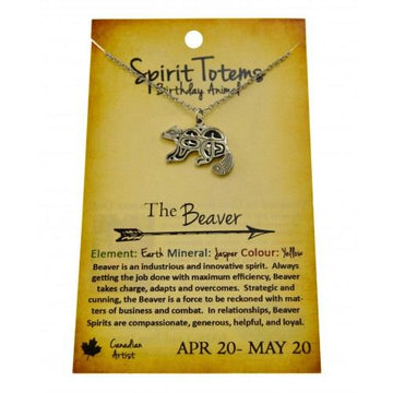 Necklace - Beaver Spirit Totem - Apr 20-May 20