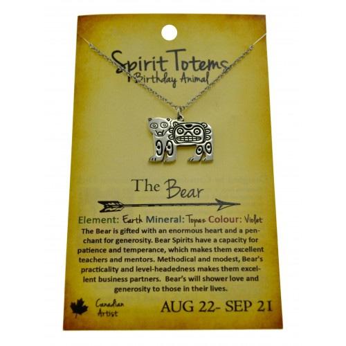 Necklace - Bear Spirit Totem - Aug 22-Sept 21