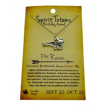 Necklace - Raven Spirit Totem - Sept 22-Oct 22