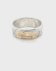 Ring - 1/4" - Gold & Silver - Raven - Size 5.75