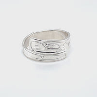 Ring - Silver - Wrap - 1/4" - Eagle - Size 7