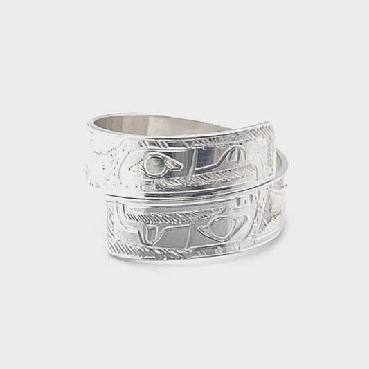 Ring - Sterling Silver - Wrap - 1/4" - Eagles