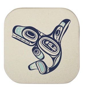 Coasters - Bamboo - Set of 4 - Whale