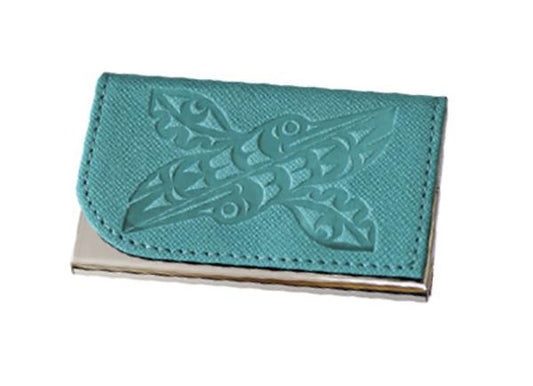 Cardholder - Hummingbirds - Turquoise
