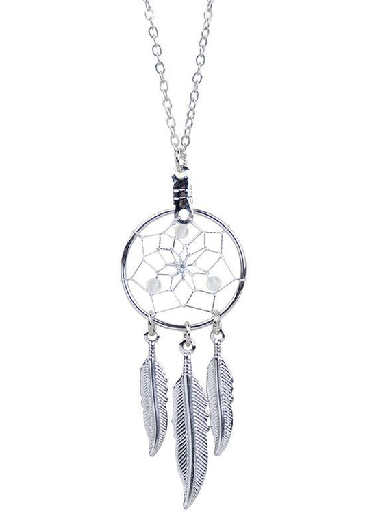 Pendant - Dream Catcher - April - Clear Quartz