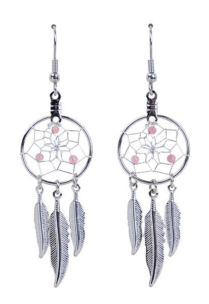 Earrings - Dream Catcher - October - Pink Tourmaline