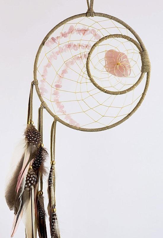 Dream Catcher - 6" - Woodland - Rose Quartz