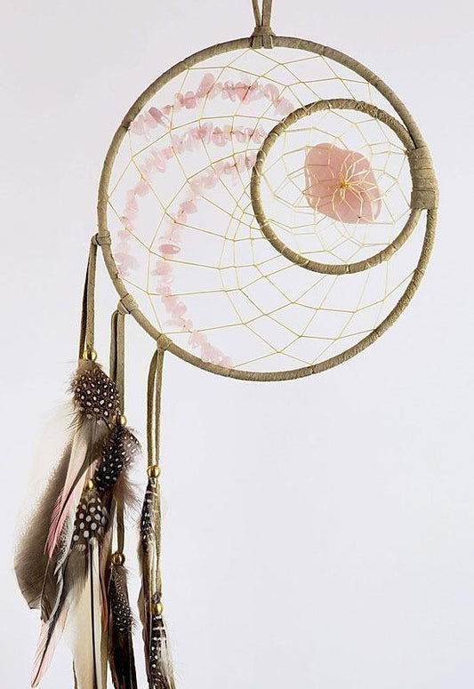 Dream Catcher - 6" - Woodland - Rose Quartz