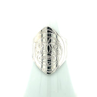 Ring - Sterling Silver - Diamond - Moon - Size 6