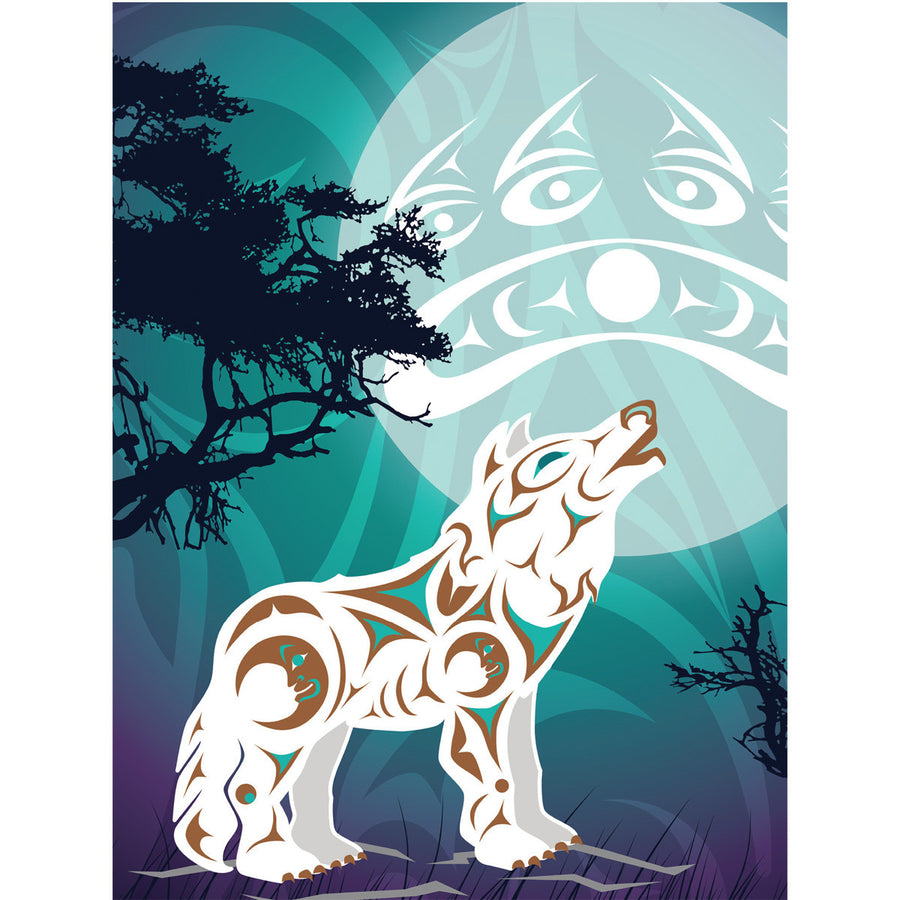 Card - Howling Wolf - 5x7