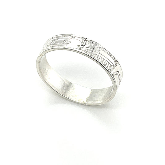 Ring - Sterling Silver - 3/16" - Hummingbird