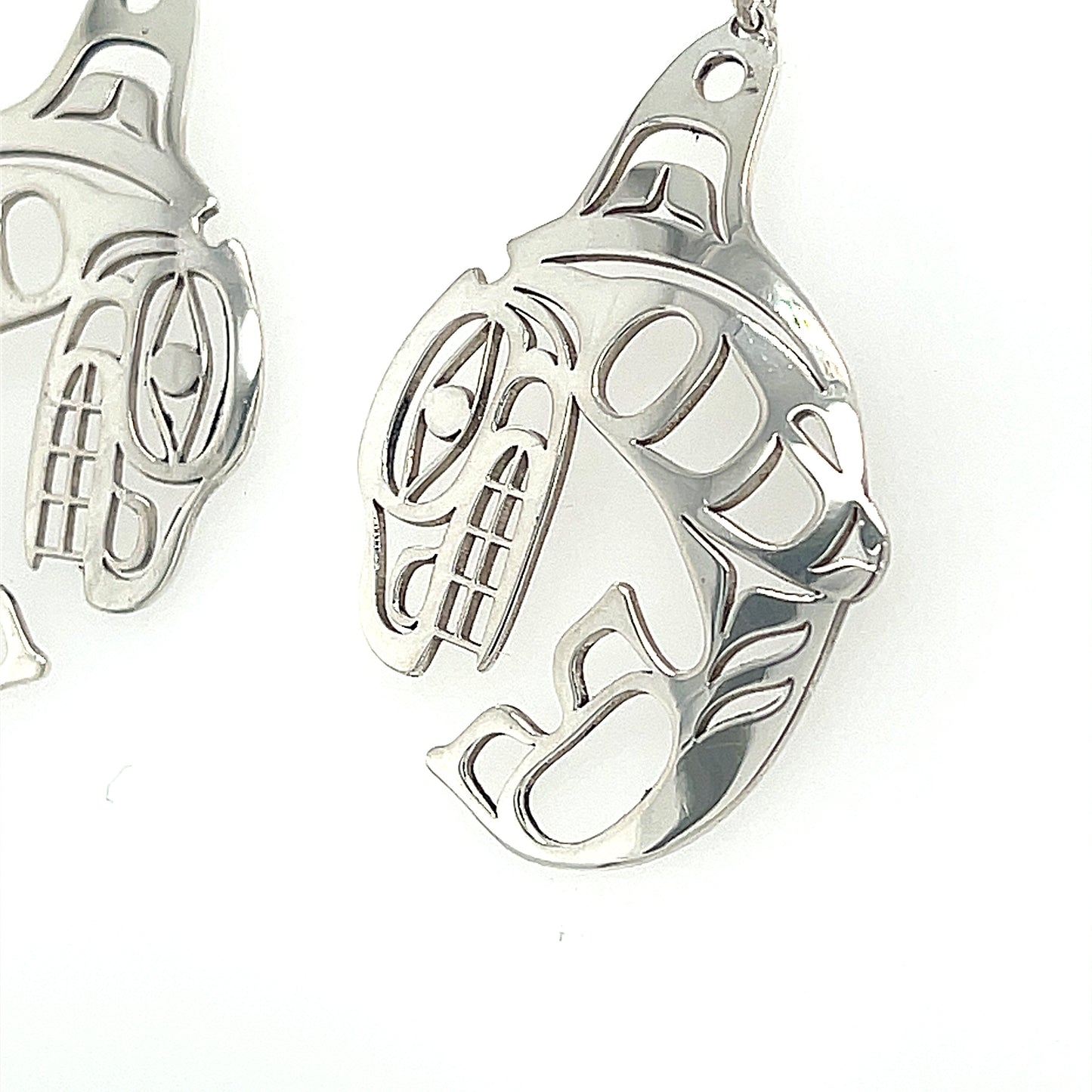 Earrings - Sterling Silver - Cutout - Orca