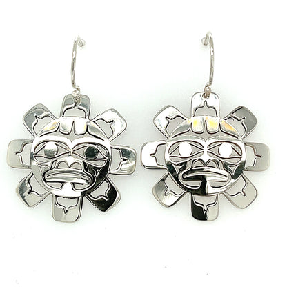 Earrings - Sterling Silver - Cutout - Sun