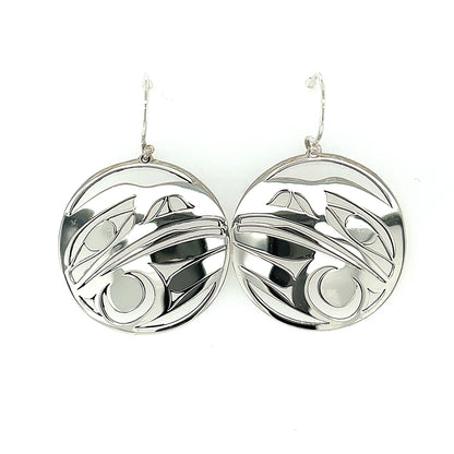 Earrings - Sterling Silver - Round - Raven Moon