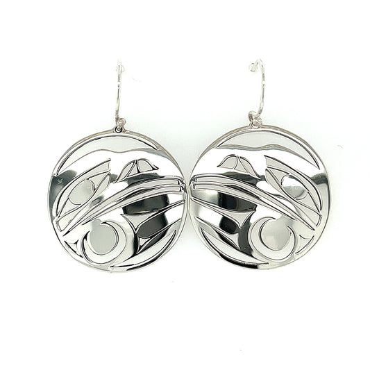 Earrings - Sterling Silver - Round - Raven Moon