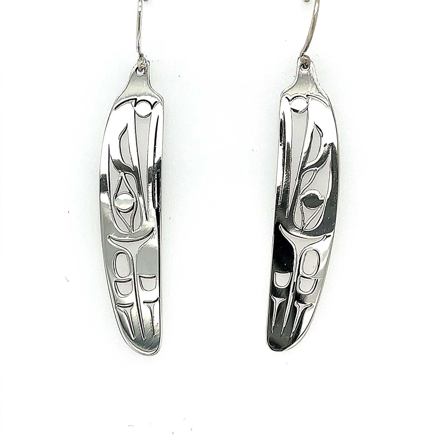 Earrings - Sterling Silver - Feather - Raven