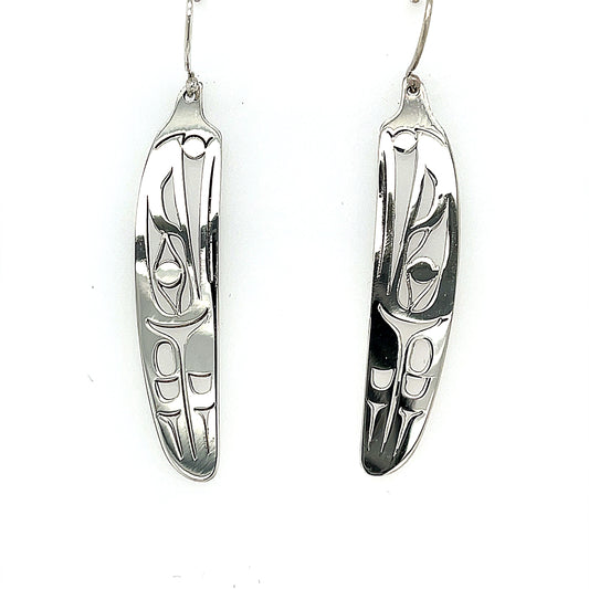 Earrings - Sterling Silver - Feather - Raven