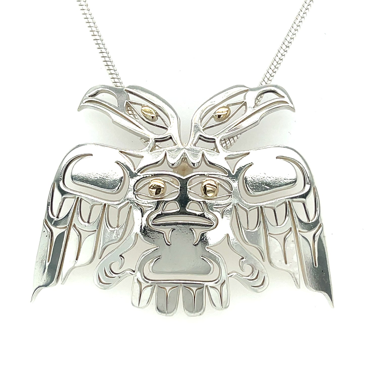 Pendant - Gold & Silver - Cutout - Double Eagle