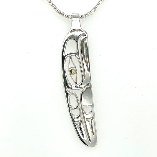 Pendant - Gold & Silver - Feather - Eagle