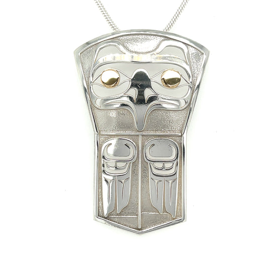 Pendant - Gold & Silver - Shield - Eagle