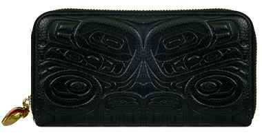 Wallet - Leather - Black - Eagle with Fish Claw