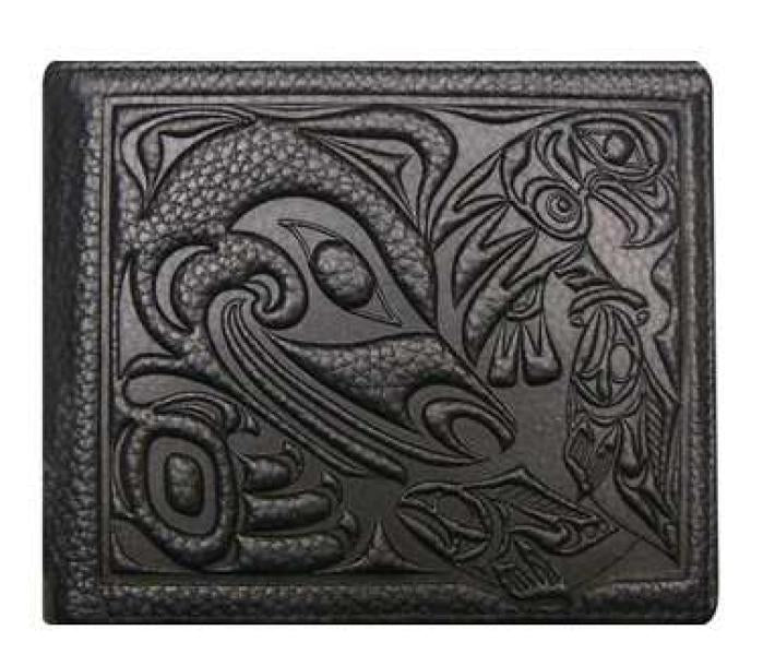 Wallet -Leather- Bifold - *Bear, Eagle, &amp; Salmon