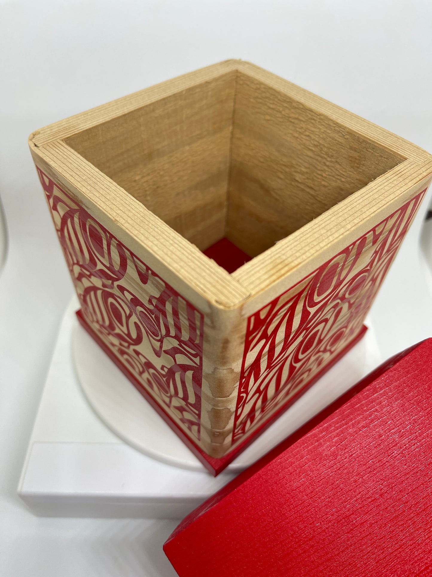 Bentwood Box - Salmon - Red