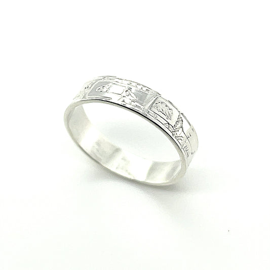 Ring - Sterling Silver - 3/16" - Bear