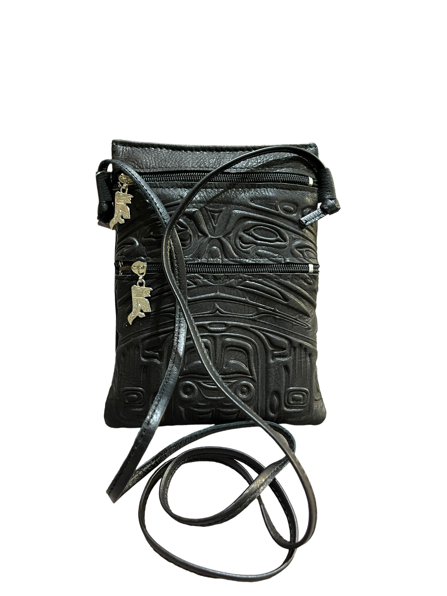 Purse - Passport - Deerskin - Bear - Black