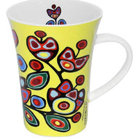 Mug - Porcelain - Floral on Yellow