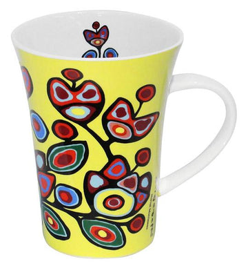 Mug - Porcelain - Floral on Yellow