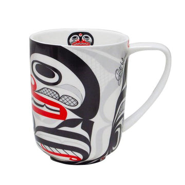 Mug - Porcelain - Killer Whale Crosshatch